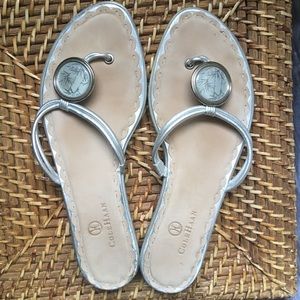 Size 8 Cole Haan Nike Air silver sandals